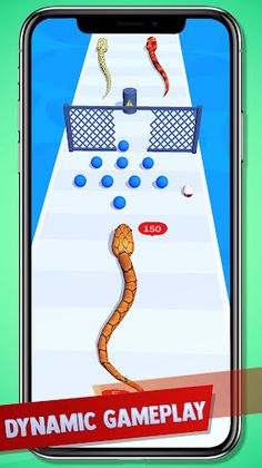 Snake Rush Race! Slither Run - Screenshot 1