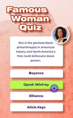 Famous Women In History Quiz - Screenshot 1