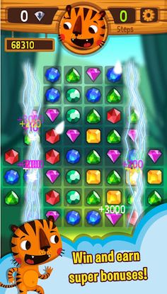 Tiger - The Gems Hunter Match3 - Screenshot 2
