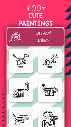 Dinosaur Drawing and Coloring - Screenshot 1