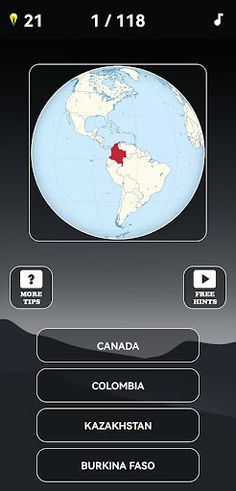 World Map Country Quiz - Screenshot 1