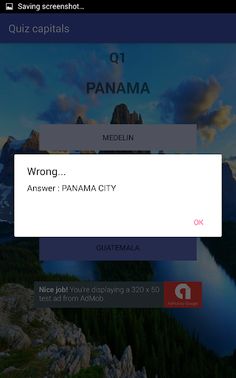 Capitals Quiz - Screenshot 2