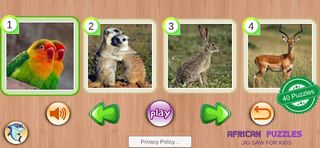 African Animals Puzzles - Screenshot 1