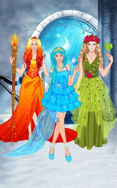 Element Princess dress up game - Screenshot 1