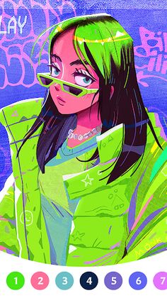 Billie Eilish Paint by Number - Screenshot 1
