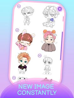 KPOP Chibi Coloring by Number - Screenshot 4