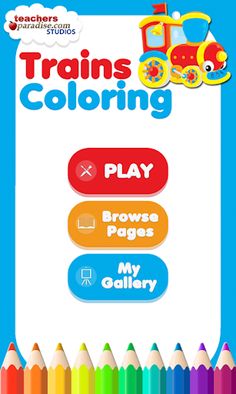 Trains & Locomotives Coloring  - Screenshot 1