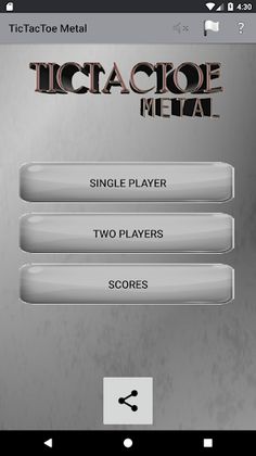Tic Tac Toe Metal - Screenshot 1