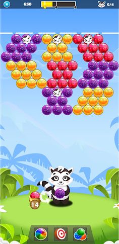 Bubble Shooter Game - Raccoon - Screenshot 2