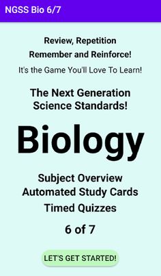 NGSS Biology - Study Cards, 6  - Screenshot 2