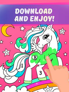 Rainbow Unicorn Color Numbers - Screenshot 4