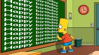 Bart writes on the blackboard - Screenshot 3