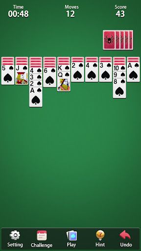 Spider Solitaire - Card Games - Screenshot 2