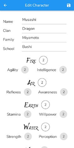 Lo5R Character Sheet - Screenshot 3