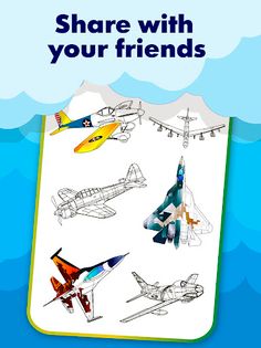 Airplane Military Coloring Boo - Screenshot 3