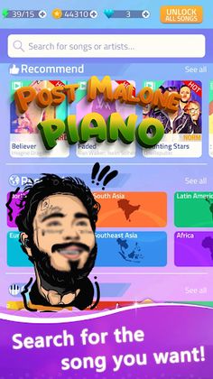 Post Malone  Piano Tiles - Screenshot 1