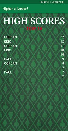 Higher or Lower? - Card Game! - Screenshot 4