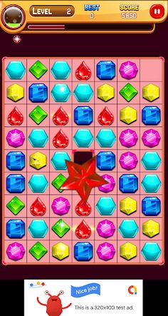 Glowing Jewel World Match 3 - Screenshot 2