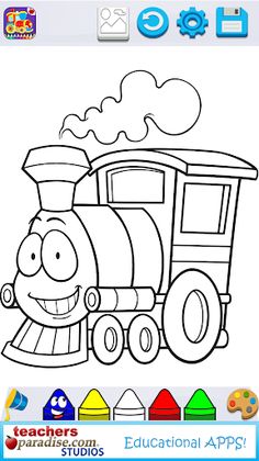 Trains & Locomotives Coloring  - Screenshot 3