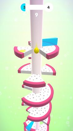 Spiral fruit pong : jump slide - Screenshot 4