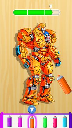 Paint Car Robot Games DIY Art - Screenshot 3