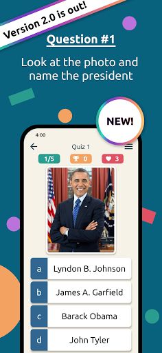 US States & Presidents Quiz – - Screenshot 1