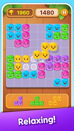 Jelly Block Puzzle: Funny Face - Screenshot 4