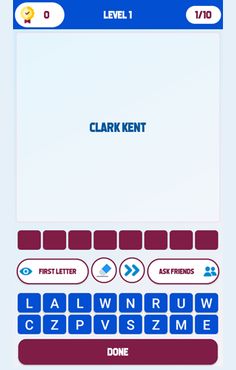 Superhero Identity Word Quiz - Screenshot 1