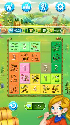 Happy Farm: fill in the fields - Screenshot 2