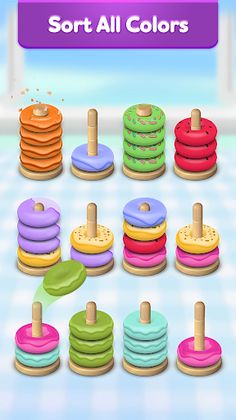 Hoop Stack 3D - Color Sort - Screenshot 3
