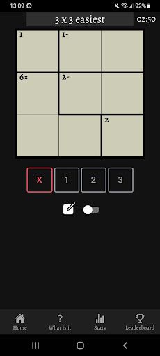 Mathdoku Calcudoku puzzle - Screenshot 3