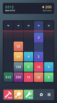 Mergetris - 2048 Dropping Bloc - Screenshot 1