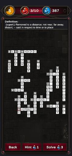 Gothic Crossword - Hero Story - Screenshot 1