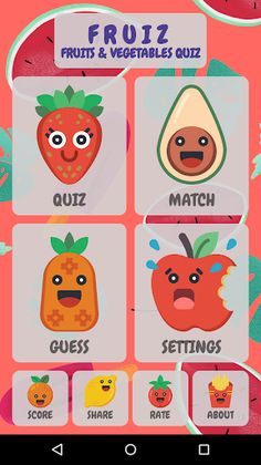 Fruit & Vegetable Quiz - Fruiz - Screenshot 1