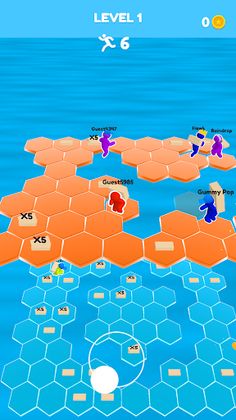 Hexagon fall heroes - Screenshot 2