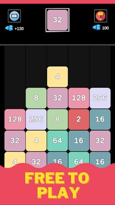 2048 Merge - X2 Blocks Game - Screenshot 1