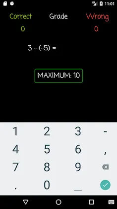 Subtraction Practice: Negative - Screenshot 1