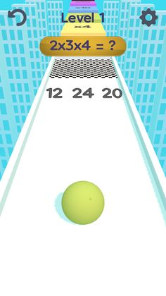 Math Run Ball 3D-sky 2048 race - Screenshot 4