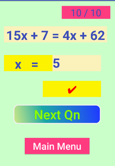Simple Equations - Screenshot 4