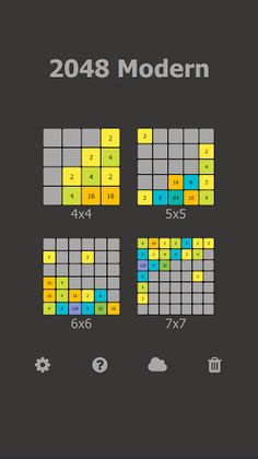 2048 Dark: Classic Number Puzz - Screenshot 1