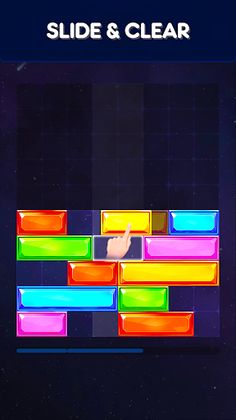 Jewel Slider: Drop Down Puzzle - Screenshot 1