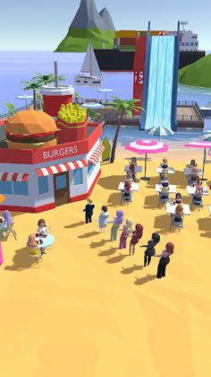 Idle Cafe Sim - burger tycoon - Screenshot 1