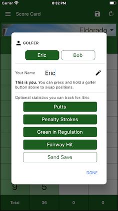 EasyScore Golf Scorecard - Screenshot 3