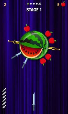 Throw Knife at Fruit Target - Screenshot 2