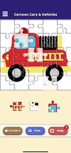 Cartoon Cars & Vehicles Puzzle - Screenshot 3