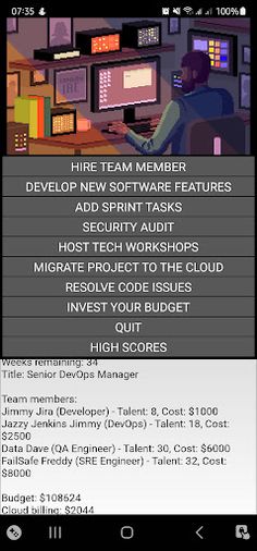 DevOps Manager Sim - Screenshot 1
