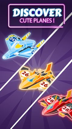 Merge Planes Neon Game Idle - Screenshot 4