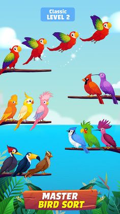 Bird Sort - Color Birds Game - Screenshot 2