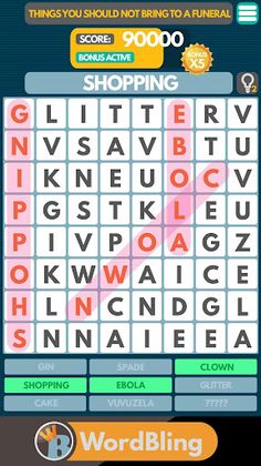 Word Bling: A funny offline wo - Screenshot 1