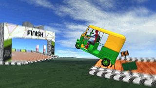 Superhero Rickshaw Mega Stunts - Screenshot 1